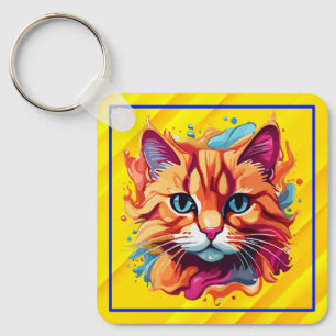 Porte-clés Cute Colorful Chat Face-87002