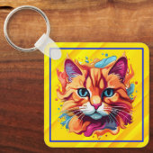 Porte-clés Cute Colorful Chat Face-87002 (Recto)