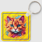 Porte-clés Cute Colorful Chat Face-87002 (Dos)