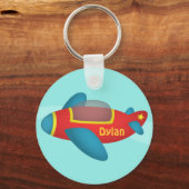 Porte-clés Cute Colourful Aeroplane Jet pour enfants (Recto)