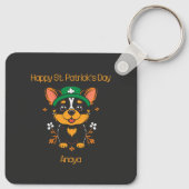 Porte-clés Cute Corgi St. Patrick's Day Porte - clé (Dos)