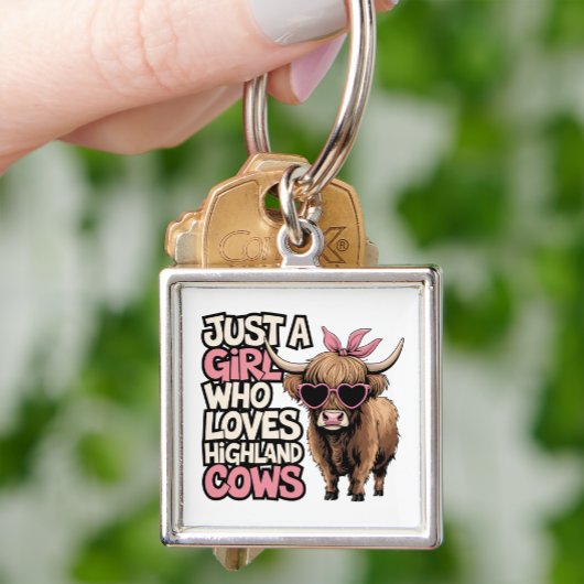 Porte-clés Cute Cow Cadeau Vie Agricole Juste Une Fille Vache
