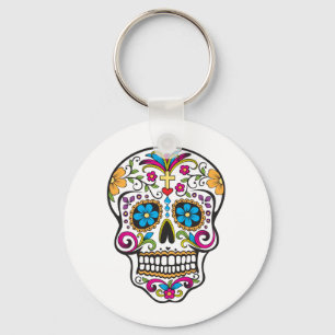 Porte-clés Cute crâne de sucre Joyeux Jour des Morts
