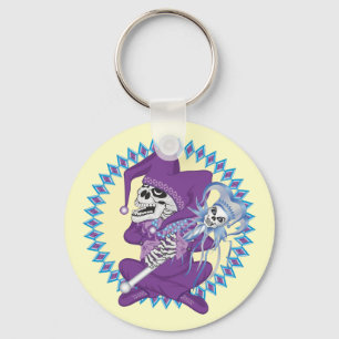 Porte-clés Cute crâne Jester