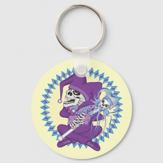 Porte-clés Cute crâne Jester (Recto)