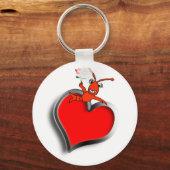 Porte-clés Cute Crawfish (Homard) Coeur Love (Recto)