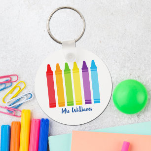 Porte-clés Cute Crayon Enseignant de l'école primaire personn