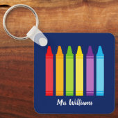 Porte-clés Cute Crayon Enseignant de l'école primaire personn (Recto)