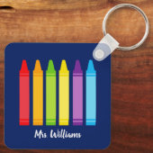 Porte-clés Cute Crayon Enseignant de l'école primaire personn (Verso)