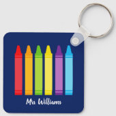 Porte-clés Cute Crayon Enseignant de l'école primaire personn (Dos)