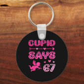 Porte-clés Cute Cud Says 67 Funny Meme Nk Valentine's Day (Recto)