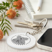 Porte-clés Cute Cudely Australia Baby Koala Oear Monogramme (Devant droit)