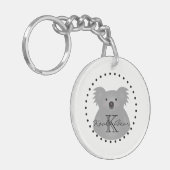 Porte-clés Cute Cudely Australia Baby Koala Oear Monogramme (Devant gauche)