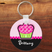 Porte-clés Cute Cupcake Porte - clé personnalisé (Recto)