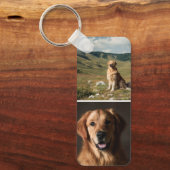 Porte-clés Cute Custom Dog Photos Collage Paw Print (Recto)