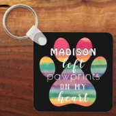 Porte-clés Cute Custom Rainbow Bridge Empreintes de pattes su (Recto)