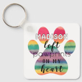 Porte-clés Cute Custom Rainbow Bridge Empreintes de pattes su (Recto)