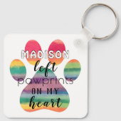 Porte-clés Cute Custom Rainbow Bridge Empreintes de pattes su (Dos)