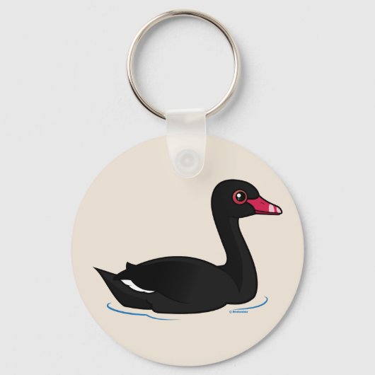 Porte-clés Cute cygne noir (Recto)