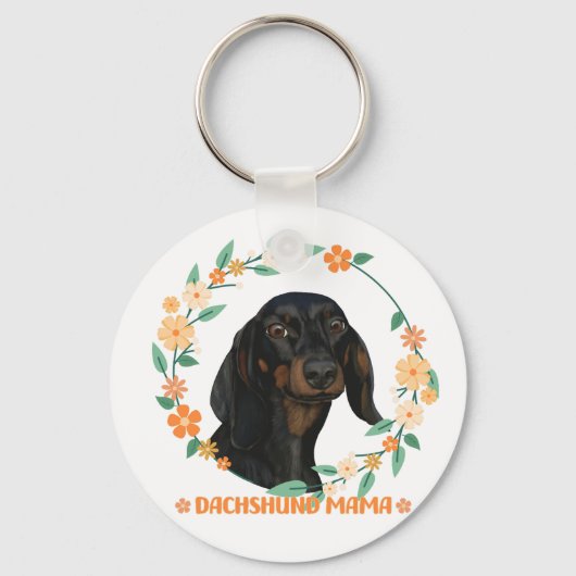 Porte-clés Cute Dachshund - Dachshund Mama (Recto)