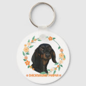 Porte-clés Cute Dachshund - Dachshund Mama (Verso)