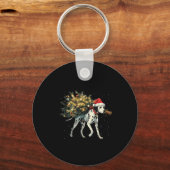 Porte-clés Cute Dalmatian Dog In A Christmas Tree For Men Wom (Recto)