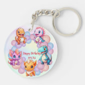 Porte-clés Cute dinosaure Balloon School anniversaire de enfa (Dos)