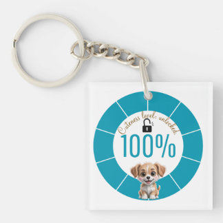 Porte-clés Cute Dog Keychain – Custom Text & Image
