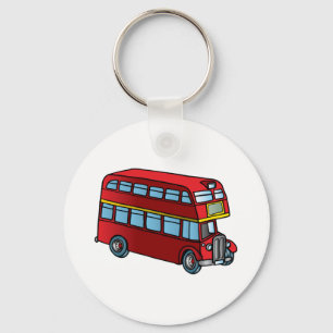 Porte-clés Cute Double Decker Bus