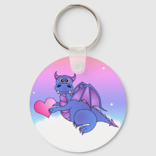Porte-clés Cute Dragon Heart Keychain