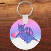 Porte-clés Cute Dragon Heart Keychain (Recto)