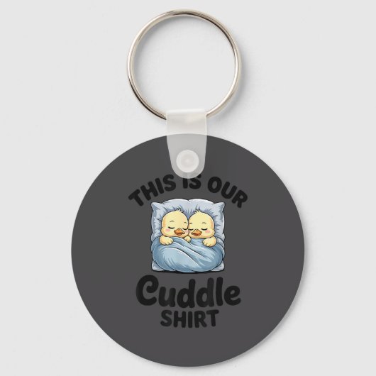 Porte-clés Cute Duck Couple This Is Our Cuddle  (Recto)