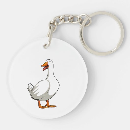 Porte-clés Cute Duck Design Hommes sauvagine Oiseau Animaux A (Dos)