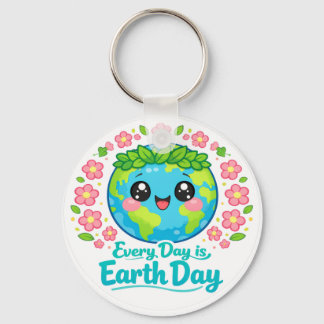 Porte-clés Cute Earth Day Keychain