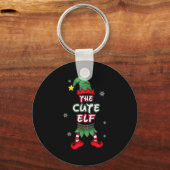 Porte-clés Cute Elf Christmas Pajamas Pjs Matching Family Gro (Recto)