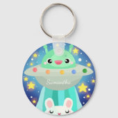Porte-clés Cute Espace Créature Et Lapin Lapin Lapin (Verso)