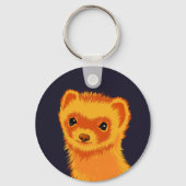 Porte-clés Cute Ferret QR Code Purple Pet Lover (Recto)