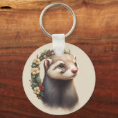 Porte-clés Cute Festive Porte - clé Ferret (Recto)