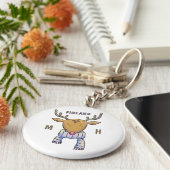 Porte-clés Cute Finlande Reindeer personnalisé porte - clés m (Côté)