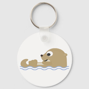 Porte-clés Cute Floating Otter