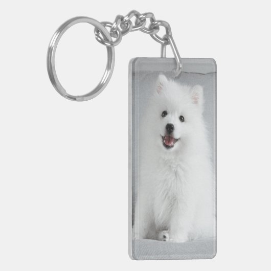 Porte-clés Cute Fluffy Japonais Spitz Puppy (Devant gauche)