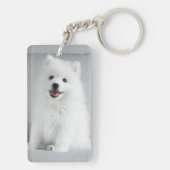 Porte-clés Cute Fluffy Japonais Spitz Puppy (Dos)