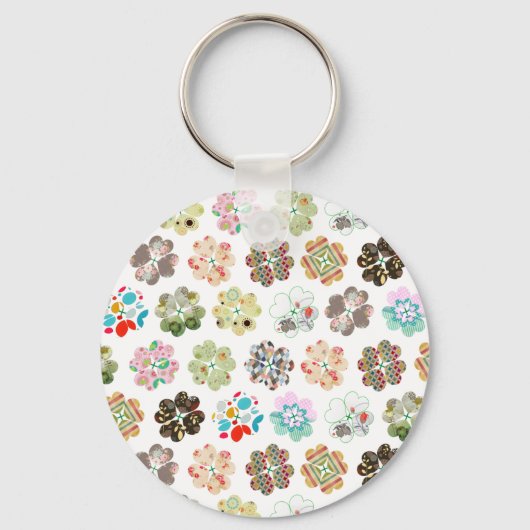 Porte-clés Cute four leaf clover heart shapes (Recto)