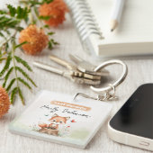 Porte-clés Cute fox baby shower  (Devant Droit)