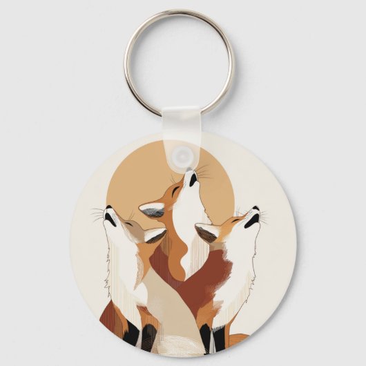 Porte-clés Cute Fox Pack Aesthetic Key Holder (Recto)
