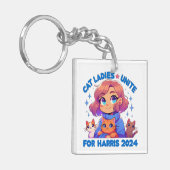 Porte-clés Cute Funny Girly Enfless Chat Lady Unite Harris (Devant gauche)