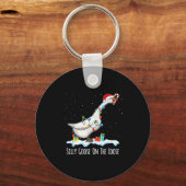 Porte-clés Cute Funny Santa Duck Silly Goose On The Loose Chr (Recto)