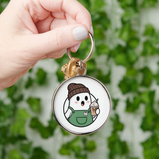 Porte-clés Cute Ghost Coffee Keychain (Main)