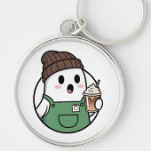 Porte-clés Cute Ghost Coffee Keychain (Devant)