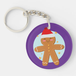 Porte-clés Cute Gingerbread Boy Cookies Art Dessin